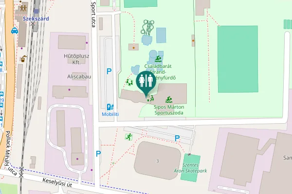 Map showing location of Sport utca 2 Toilet