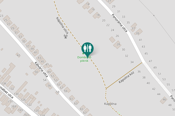 Map showing location of Kápolna utca Toilet