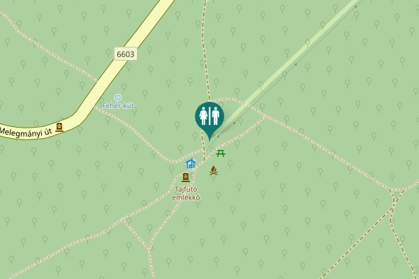 Map showing location of Melegmányi út Toilet