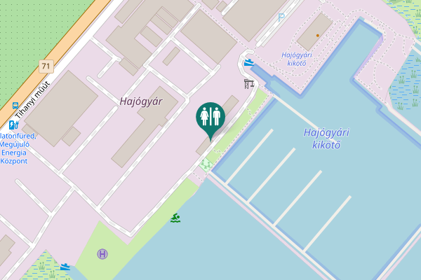 Map showing location of Tihanyi műút 1 Toilet