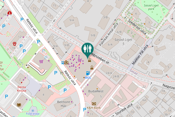 Map showing location of Rétköz utca 7 Toilet