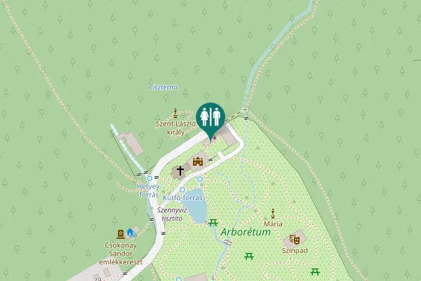 Map showing location of Hosszúhetény Toilet