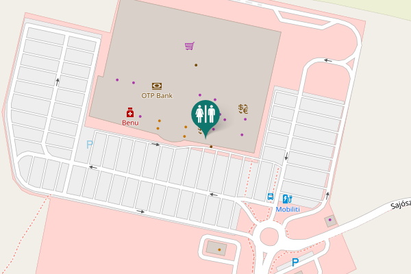 Map showing location of József Attila út 87 Toilet