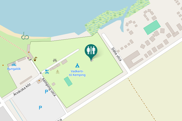 Map showing location of Dália utca Toilet