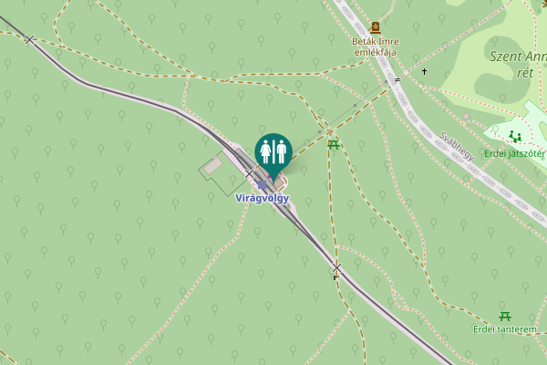 Map showing location of Jánoshegyi út 1/E Toilet