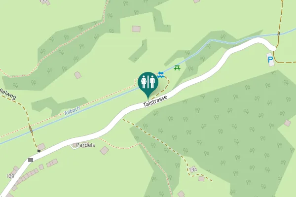 Map showing location of Talstrasse Toilet