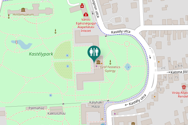Map showing location of Kastély utca 1 Toilet