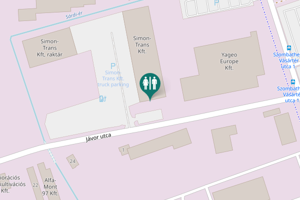 Map showing location of Jávor utca 25 Toilet