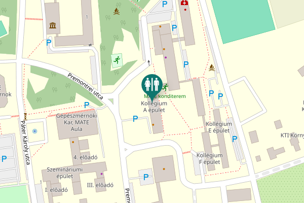 Map showing location of Páter Károly utca 1 Toilet