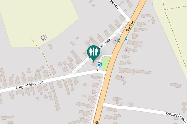 Map showing location of Zrínyi Miklós utca Toilet