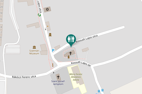 Map showing location of Kossuth Lajos utca Toilet