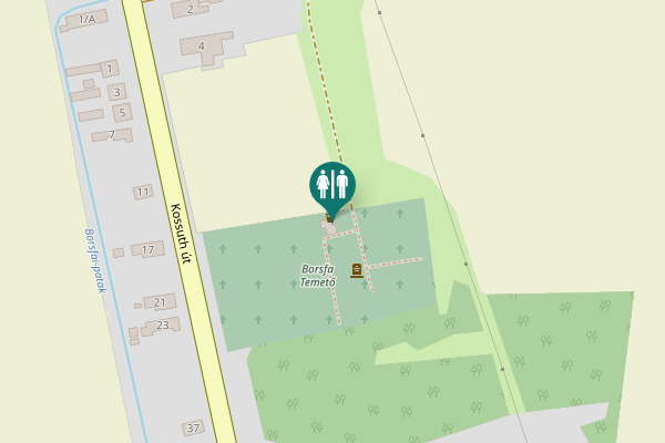 Map showing location of Kossuth út 21 Toilet