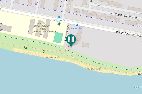 Map showing location of Borbíró Ferenc sétány Toilet