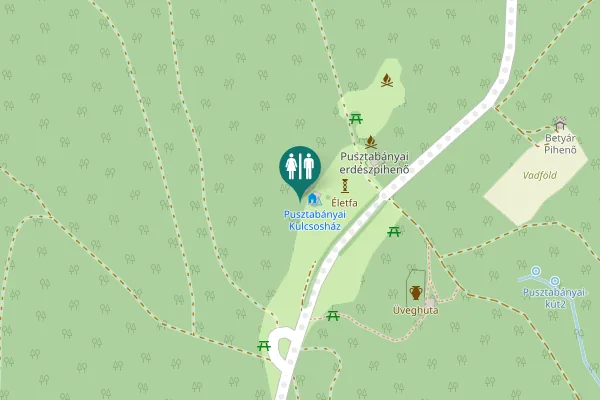 Map showing location of Hosszúhetény Toilet