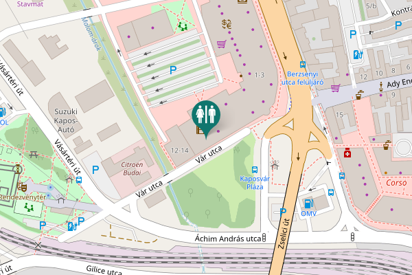 Map showing location of Berzsenyi Dániel utca 1-3 Toilet
