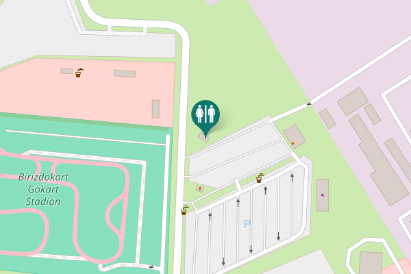 Map showing location of Kecskemét Toilet