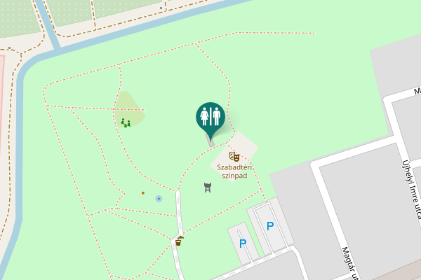 Map showing location of Magtár utca Toilet