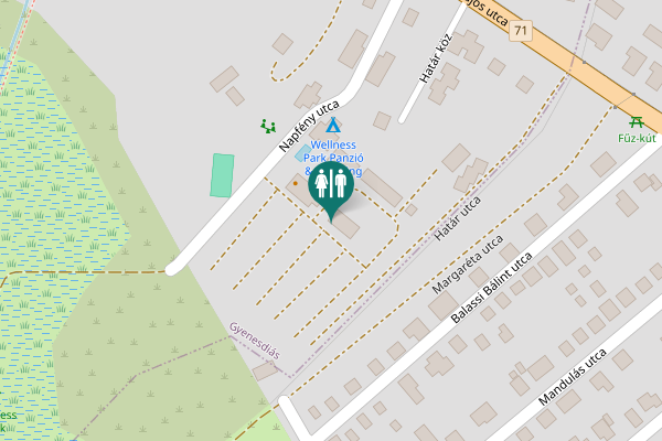 Map showing location of Határ utca Toilet