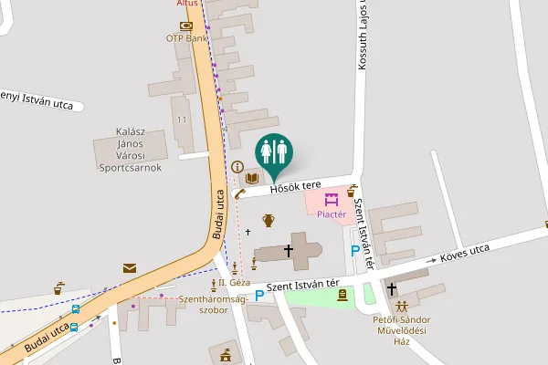 Map showing location of Hősök tere 1 Toilet