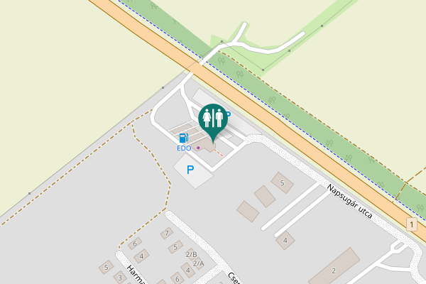Map showing location of Napsugár utca 5 Toilet