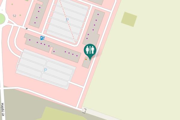 Map showing location of Hajdú út 52 Toilet