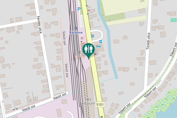 Map showing location of Kossuth Lajos utca 117 Toilet