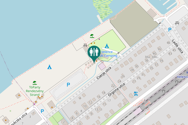 Map showing location of Cserje utca 11 Toilet
