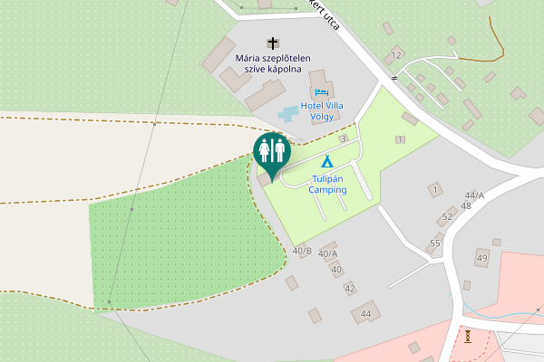 Map showing location of Szépasszonyvölgy utca 40/B Toilet