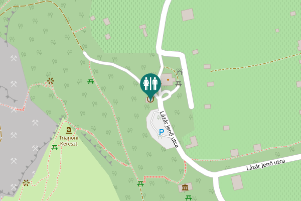 Map showing location of Lázár Jenő utca Toilet