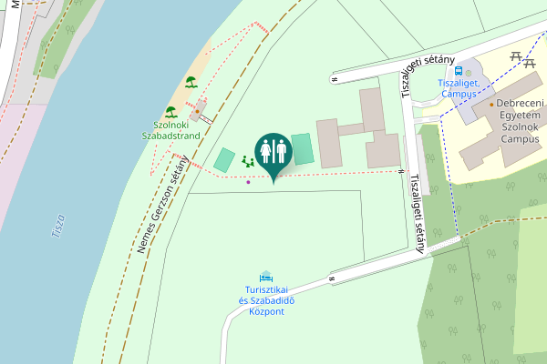 Map showing location of Nemes Gerzson sétány Toilet
