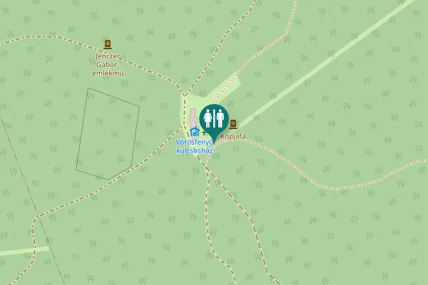 Map showing location of Sánta gyalogútja Toilet