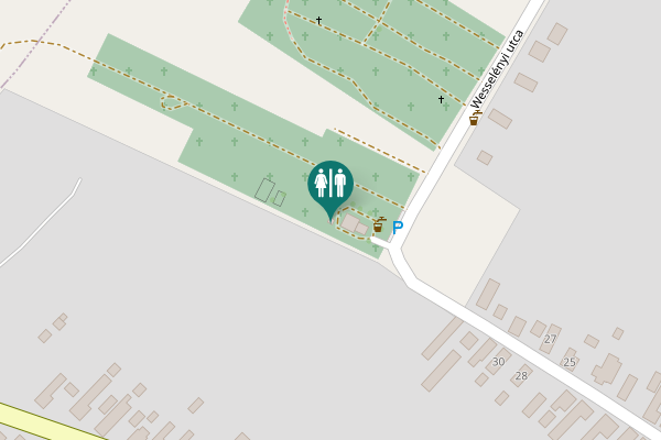 Map showing location of Wesselényi utca Toilet