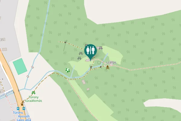 Map showing location of Rákóczi Ferenc utca Toilet