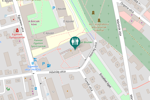 Map showing location of Hóvirág utca 1 Toilet