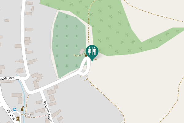 Map showing location of Borsodgeszt Toilet