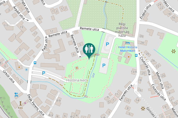 Map showing location of Remete utca 7 Toilet