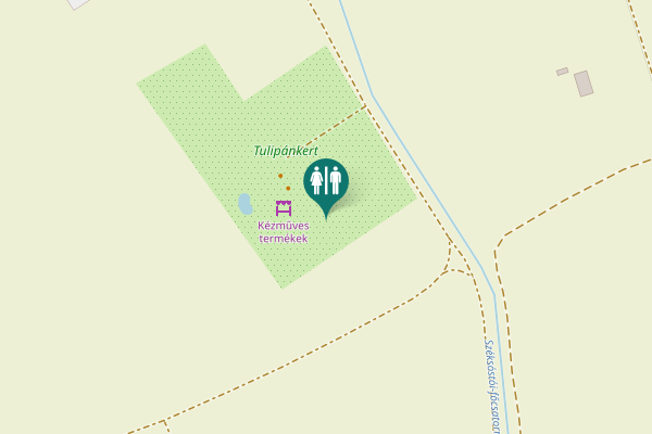 Map showing location of Röszkei út Toilet