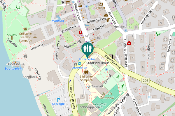 Map showing location of Luzernerstrasse 3 Toilet