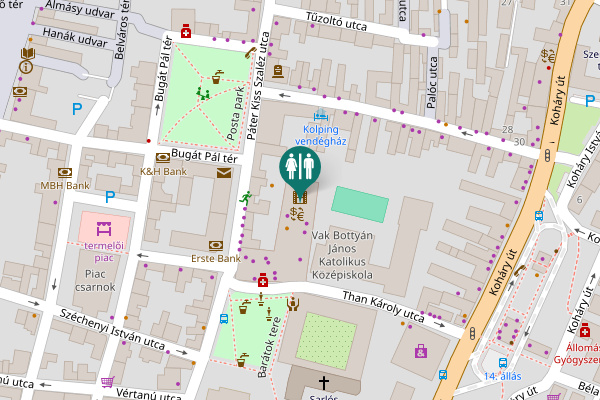 Map showing location of Páter Kiss Szaléz utca 22 Toilet