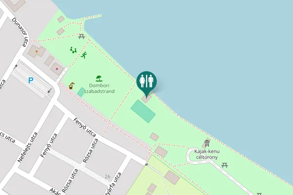 Map showing location of Fenyő utca 40 Toilet