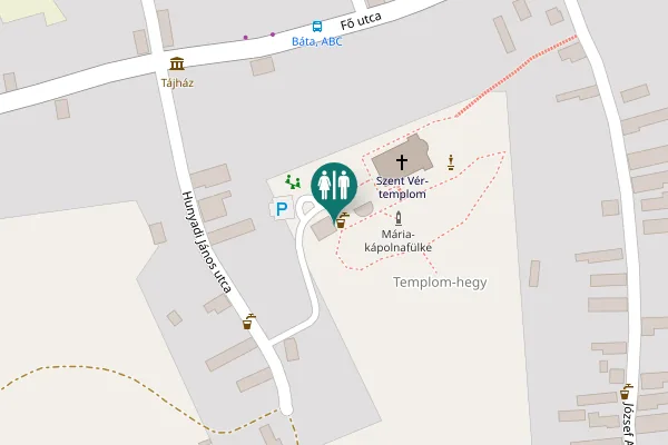 Map showing location of Hunyadi János utca 15 Toilet