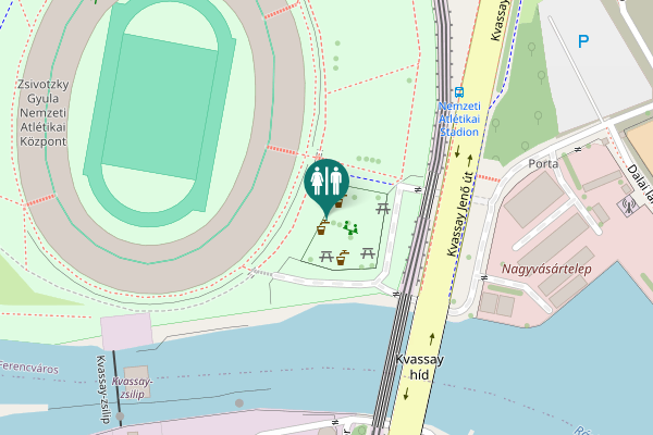 Map showing location of Hajóállomás utca 1 Toilet