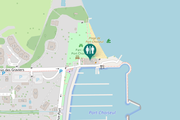 Map showing location of Chemin des Graviers 35 Toilet