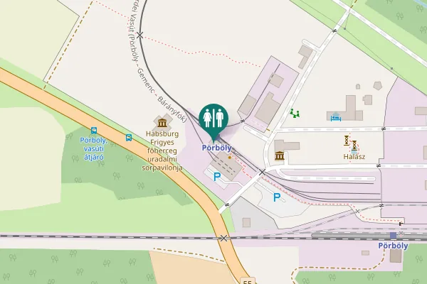 Map showing location of 55 Toilet