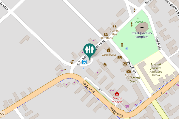 Map showing location of Kossuth Lajos utca 4 Toilet