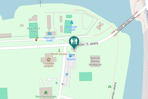 Map showing location of Március 15. sétány 5 Toilet