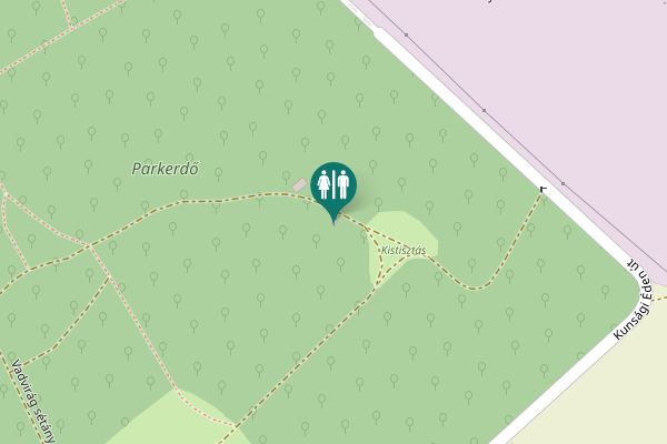 Map showing location of Kunsági Éden út Toilet