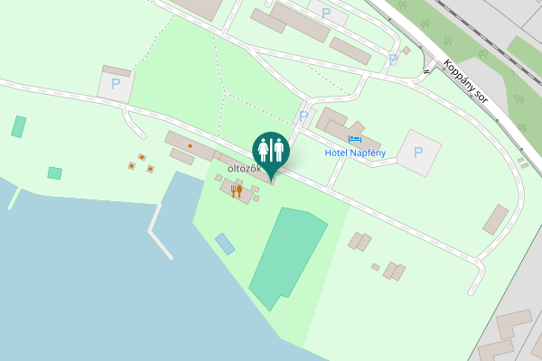Map showing location of Koppány sor Toilet