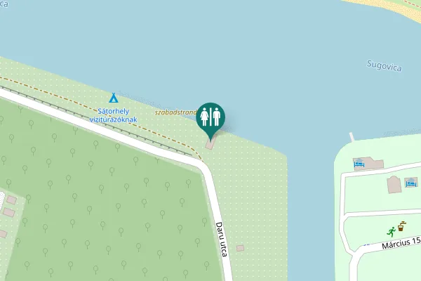 Map showing location of Daru utca Toilet