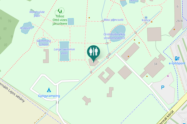 Map showing location of Termál körút 34 Toilet